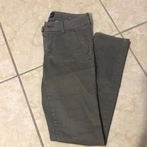 Skinny washed military green pants
